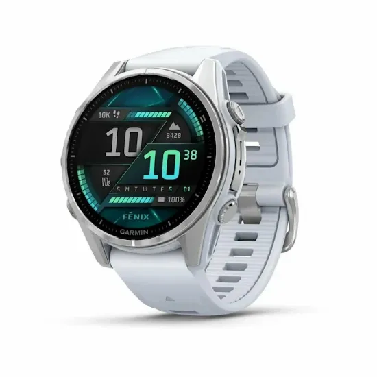 Изображение FENIX 8 43mm Amoled Silver with Whitestone Silicone Band