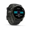 Изображение FENIX 8 43mm Amoled Sapphire Carbon Gray DLC Titanium with Black/Pebble Gray Silicone