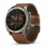 Изображение FENIX 8 51mm Amoled Sapphire Bare Titanium Black with Chestnut Leather Band+Grapphite Silicone Band