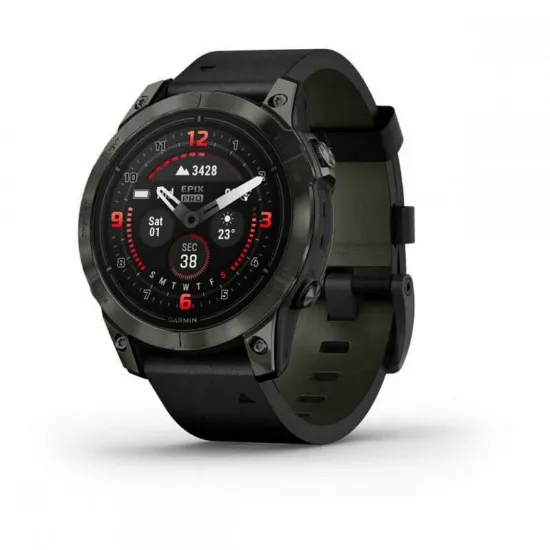 Изображение EPIX Pro Gen 2 Sapphire Carbon Gray 47mm Black Leather Band