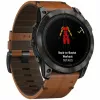 Изображение EPIX Pro Gen 2 Sapphire Edition 51MM - Carbon Gray DLC Titanium With Chestnut Leather Band