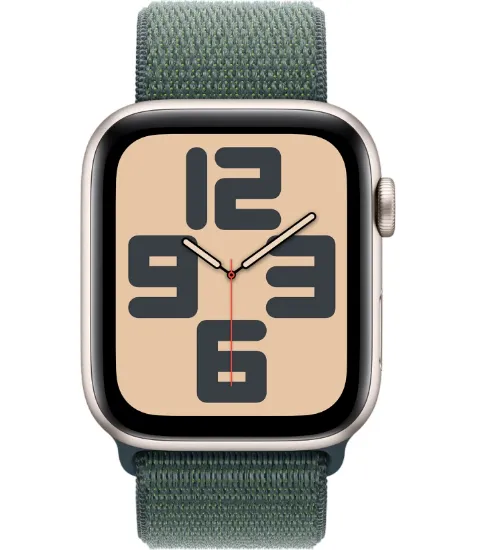 Изображение Watch SE 40 Starlight Lake Green Loop Band (2024)